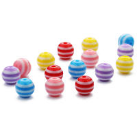 50/100pcs Resin Stripe Beads Redondas De Color Para Hacer Joyas DIY Pulsera Con Accesorios De Manualidades Cuentas Espaciadoras - details 9
