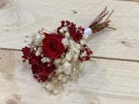 Ramo de flores preservadas con mini rosa y paniculata - Ideal prendido para novios y padrinos - details 3