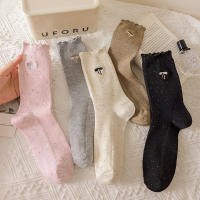 Calcetines De Mujer Coloridos Sueltos Sin Pelaje De Primavera Verano High Tube Estilo Callejero Suave Tejidos De Algodón - details 3