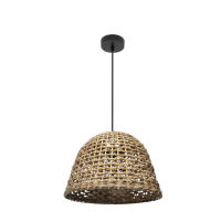 Fabrilamp --  Colgante Darro Negro/natural 1xe27 Regx40x40cm Vegetal Marino - details 0