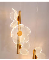 Lámpara Colgante LED Lustre Nordic Para Techo Dormitorio Niños Decoración De Habitación Cepillo De Metal Incluye Bombillas - details 9