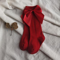 Calcetines De Navidad Para Bebés Y Niñas Con Gran Lazo Alta Cintura Suaves Y Lindos De Algodón Y Poliéster Para Otoño Invierno Primavera Verano Tallas S M L Para 0-5 Años - details 7