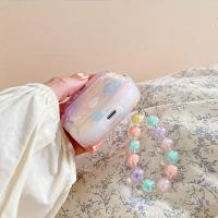 Funda De Lujo Coreana Para AirPods Con Diseño De Estrellas Y Graduación De Colores Con Cadena De Cuentas De Beads Florales Y Conejo Para AirPods pro 2 - details 2