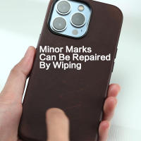 Funda de cuero genuine suave para iPhone 14 Pro Max, Funda de negocios de calidad para iPhone 15 Pro Max, Carga magnética, Funda trasera de teléfono - details 3