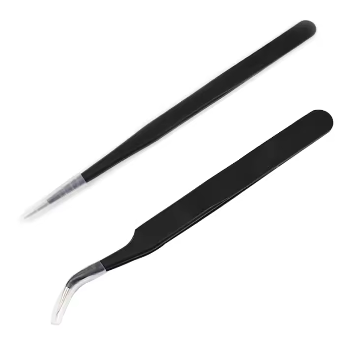 Juego De 2 Pinzas De Precisión Anti Estática ESD En Acero Inoxidable Herramientas Manuales Para Reparación De Teléfonos Móviles Y Electrónicos - 1