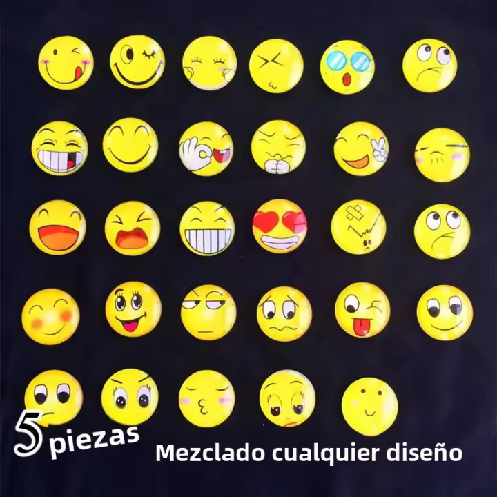 Imanes De Nevera Con Expresiones Divertidas De Rostros Sonrientes Y Llorando Accesorio De Decoración Para El Hogar DIY 5/10 Piezas Diseño Aleatorio - 1