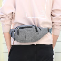 Bolsa De Cintura Para Hombres Impermeable Estilo Coreano Bolsa De Deporte Al Aire Libre Bolsa Transversal De Banano Monedero De Malla De Lona Material Principal Polyester - details 0