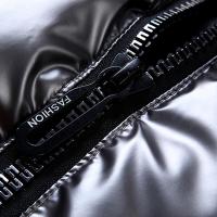 Unisex Shiny Waterproof Sleeveless Jacket Lightweight Puffer Vest - details 3