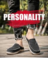 Zapatillas De Verano Para Hombre Clásicas Al Aire Libre Zapatillas De Lazo Ligero Transpirable Pantuflas Casuales Para Interior Material Superior De Lona Suela EVA Talla Verdadera - details 1