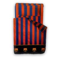 BARÇA - Juego de Sábanas Coralina FC BARCELONA  90 - 105 Cm, 3 Piezas (1 Sábana Encimera, 1 Funda de Almohada y 1 Sábana Bajera), Diseño con Escudos del Barcelona Rayas - details 0
