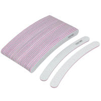 10pcs Archivo De Uñas Curvadas Para Manicura Grey Sandpaper 100/180 Polímero Bloque De Pulido Lavable Herramienta De Cuidado De Uñas - details 2