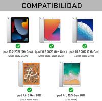 FGNS Funda con Teclado Español Ñ Inalámbrico Bluetooth para iPad 10.2 pulgada 9th Gen 2021/8th Gen 2020/7th Gen 2019/ iPad Pro 10.5/iPad Air 3, Carcasa PU Delgada rotectora Delgada con Ranura de Lápiz - details 0