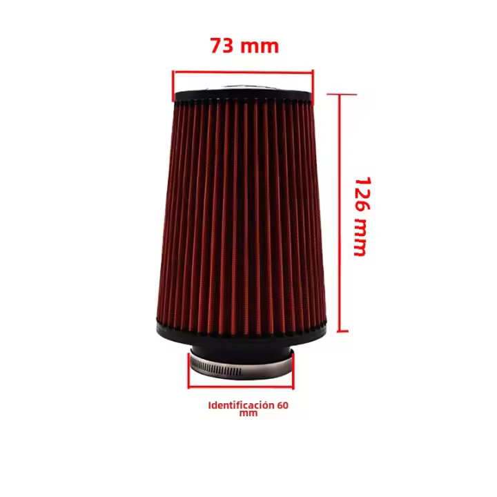Filtro De Aire De Alta Fluidez 60MM 70MM 76MM Accesorios Para Vehículos Filtro De Aire Frío Universal Para Automóviles - 1