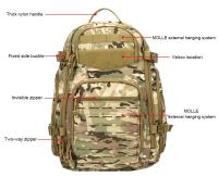 Mochila Táctica De 1000D Para Caza Y Camping Con Sistema De Carretel Externo Y Malla De Resina Para Hiking Y Viajes Unisex - details 2
