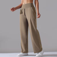 Pantalones Rectos De Pierna Ancha Para Mujer Casual Pantalones De Oficina Cintura Alta Holgados Para Danza Leggings Sin Costuras De Nylon - details 38