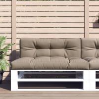 vidaXL Cojines para sofá de palets 2 unidades tela en color Crema/Negro/Rojo vino tinto y más | acolchados duraderos para sofás de jardín terraza exterior - details 13