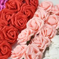 25pcs Rosas Artificiales Rojas Con Tallo Para Decoración De Bodas Y Fiestas De San Valentín Flores Artificial PE Para DIY - details 11