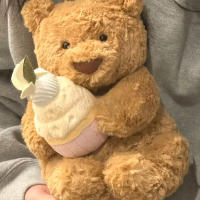 Muñeco De Peluche Jelly Cat 28cm Hug Cake Bartholomew Oso Con Gato Y Perro Juguete Interactivo Oso Teddy Regalo De Vacaciones Lindo Y Suave Para Niños - details 4
