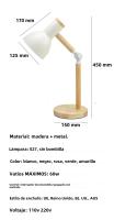 Lámpara De Escritorio Plegable De Madera Nórdica Para Estudiantes Con Interruptor De Botón Empuñadura AC85-260V EU/US/UK Plug - details 9