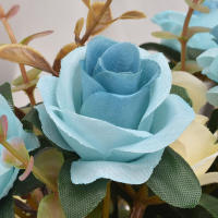 Bouquet De Flores Artificiales Rosa Para Bodas Decoración De Casa Y Fiestas 1 Rama Accesorios De Boda Sin Marca Origien China - details 8
