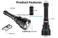 Linterna Submarina IPX8 15000mAh Lámpara Impermeable Profesional Para Escuba Diving Torch De Alta Potencia Con 3 Baterías 26650 - details 9