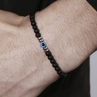 Pulsera De Piedra Natural 4mm Para Hombres Y Mujeres Pulsera De Ojo De Maléfica Suave Y Redonda Para Parejas Joyería De Regalo - details 2