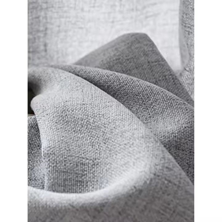 Nuevas Cortinas De Ventana Gris Sólido Algodón Voile Lino Sensación Rustica Semi Transparentes Para Dormitorio Sala De Estar Hotel - 1