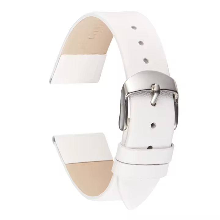 Correa De Reloj De Cuero Genuino Suave Ultrafina 16mm 18mm 20mm 22mm Moda Para Hombres Y Mujeres Con Cierre De Hebilla - 1
