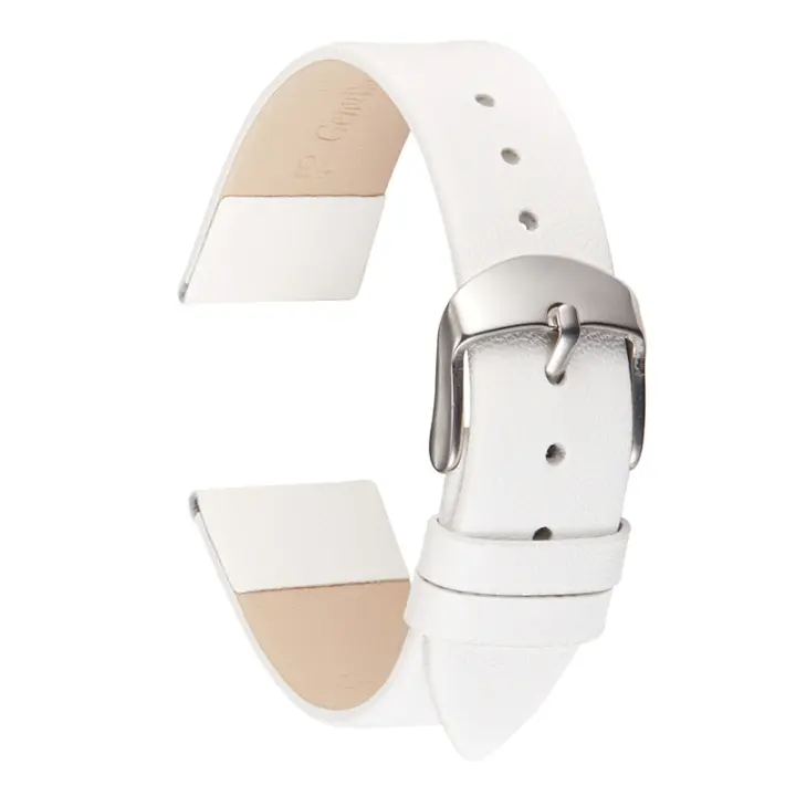 Correa De Reloj De Cuero Genuino Suave Ultrafina 16mm 18mm 20mm 22mm Moda Para Hombres Y Mujeres Con Cierre De Hebilla - 1