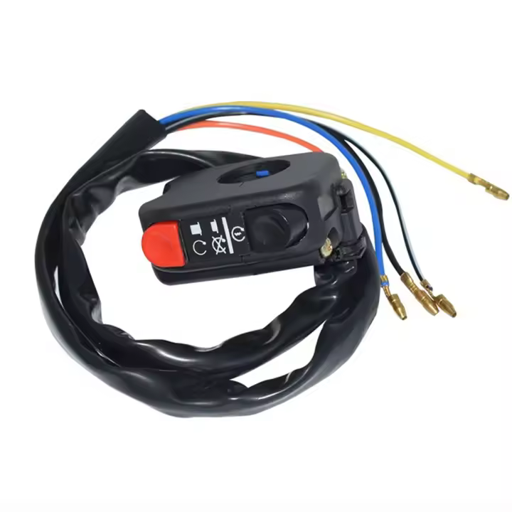 Botón De Inicio Paro Encendido 7/8" Para Manillar De Motocicleta ATV Scooters Montaje En Barra 12V ABS Material Botón Lateral - 1