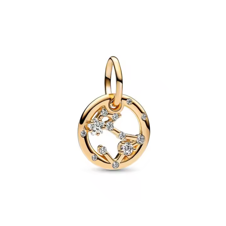 762724C01 - Charm Colgante con un recubrimiento en oro de 14k Zodiaco Piscis Pandora 762724C01 PANDORA Raíz Joyas Pandora MUJER inicio Charm Pandora Mujer Pandora Original - 1
