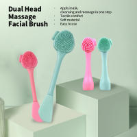 Cepillo De Silicona Para Limpieza Facial Herramienta De Masaje Facial Eliminador De Quistes Y Puntos Negros Doble Cara Exfoliador Para Cuidado De La Piel - details 0