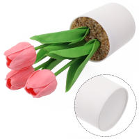 Tulipanes Rosa Naranja Artificial Falsas Plantas De Plástico Para Decoración De Hogar Escritorio Bodas Fiestas Oficina - details 1
