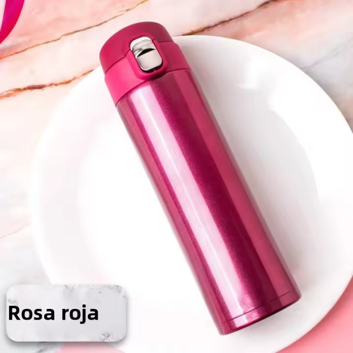 Termo De Acero Inoxidable 500ML Con Cubierta Saltarina Para Café Té Leche Botella Térmica Con Aislamiento De 12-24 Horas - 1