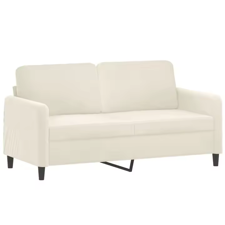 vidaXL Sofá de 2 plazas terciopelo color crema 140 cm - 1