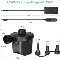 Bomba Eléctrica, inflador/desinflador de Aire con 3 Boquillas, Bomba Eléctrica para colchón, almohada de camping, colchón de Agua, Bote, anillo de Natació - details 1