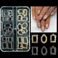 1Caja De Decoraciones Para Uñas DIY Con Estilos Variados De Borlas Serpientes Dólares Aleación De Uñas Aros Vacíos Cuadros De Fotos Corazones - details 4