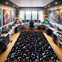 Carpetas Antideslizantes De Bolívar Para Arcade Estilo Retro Adecuadas Para Dormitorio Cocina Barra De Cine Moderno 100% Poliéster - details 3