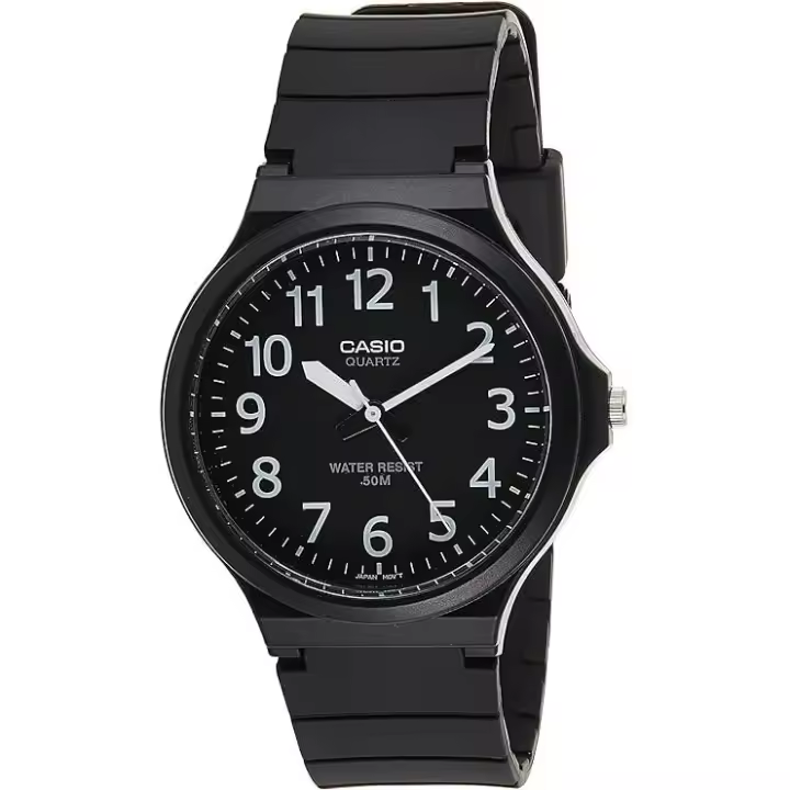 Casio Reloj Analógico para Hombre de Cuarzo con Correa en Cuero MW-240-1B - 1