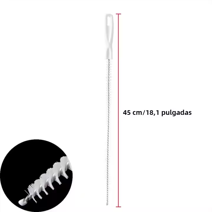 Cepillo De Limpieza Para Desagües Pipeline 45/71cm Cepillo Flexible De Nylon Para Eliminación De Pelo Y Limpieza De Baños Y Cocinas - 1