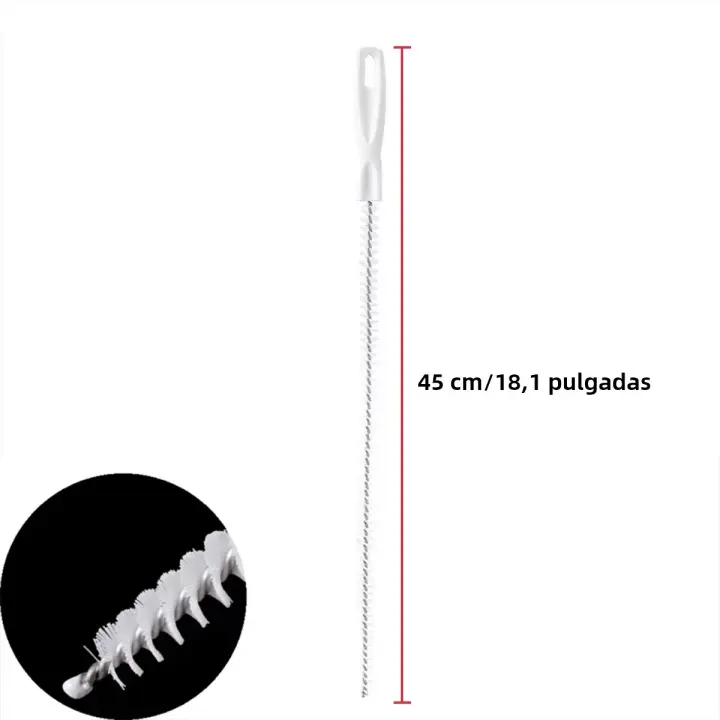Cepillo De Limpieza Para Desagües Pipeline 45/71cm Cepillo Flexible De Nylon Para Eliminación De Pelo Y Limpieza De Baños Y Cocinas - 1