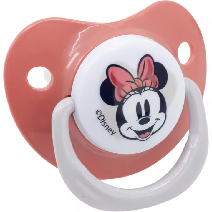 Set 2 Chupetes Tetina Anatomica Silicona +6 M Con Funda Minnie Mouse Heart Full 78874 - 1