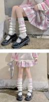 Calentadores De Piernas En Forma De Lazo Estilo Japonés Lolita Para Mujer Gaiteros Góticos De Invierno Tejidos De Acrylic Warmer De Tobillo - details 0