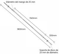 ALLINLIFE Barra de Pesas 180 cm/220cm Cromo con Cierre de Resorte 25 mm /28mm diámetro, Opción: desmontar o no.capacidad-100 kg - details 3