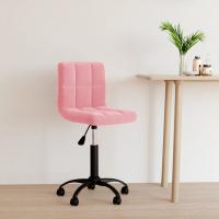 vidaXL Silla de oficina giratoria de terciopelo en color Rosa/Gris oscuro/Rojo vino tinto y más | cómodas modernas ergonómicas para comedor cocina salón hogar - details 0