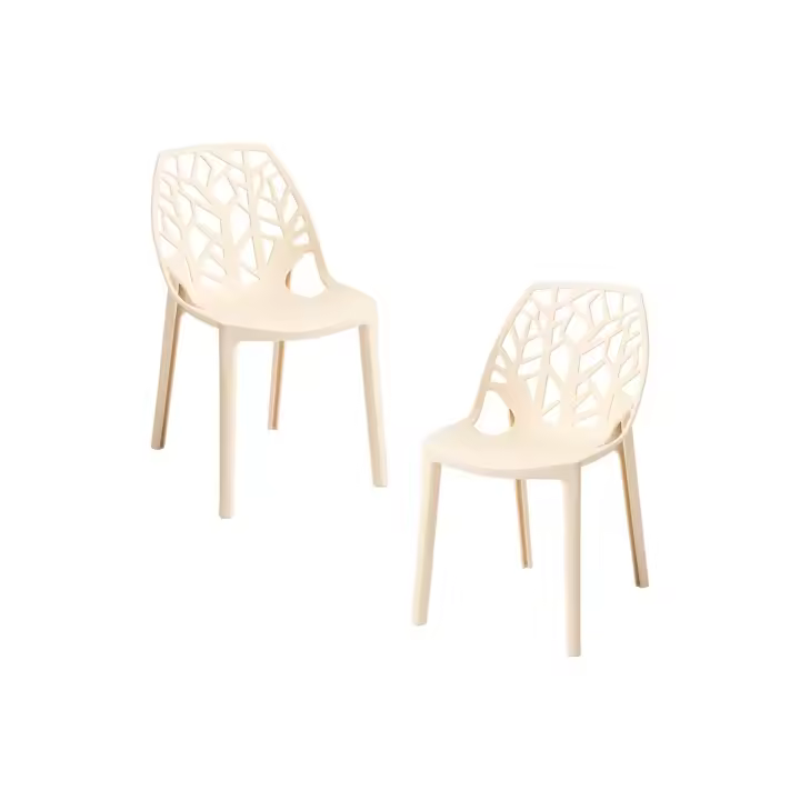 Pack 2 Sillas Hissar Polipropileno - Beige - 1