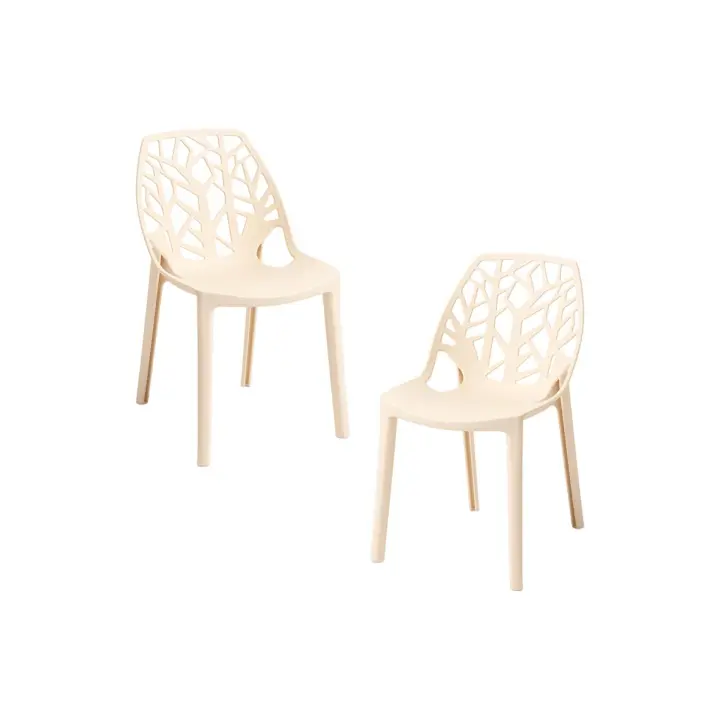 Pack 2 Sillas Hissar Polipropileno - Beige - 1