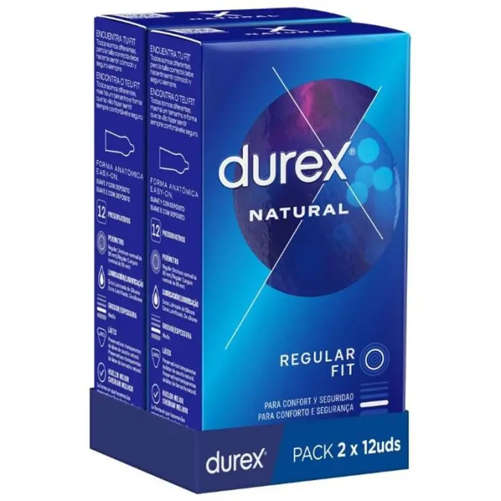 Durex Natural Plus Preservativos 2X12 Uds - 1