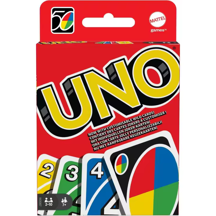 Juego de cartas clásico para niños y adultos, ideal para noches de juegos en familia. Ideal como juego de viaje o como regalo para niños. De 2 a 10 jugadores. Edades: 7 años en adelante. W2087. - 1
