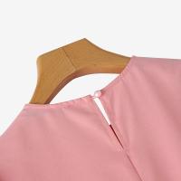 Vestido Midi Sólido Para Mujer ZANZEA Elegante Con Costuras En Plecas Cuello Redondo Estilo Vintage Casual Y De Fiesta Vestido De Verano - details 10